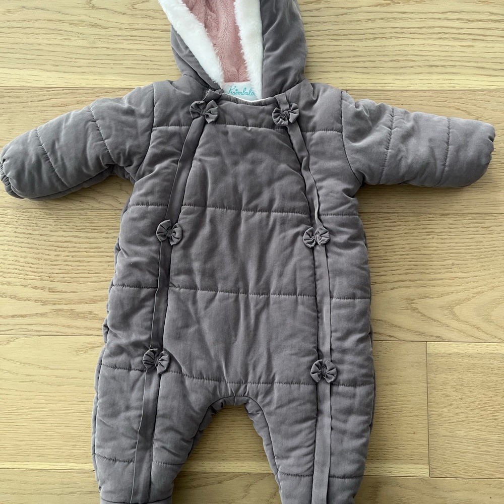 Vintage Baby Hooded One-Piece Snowsuit